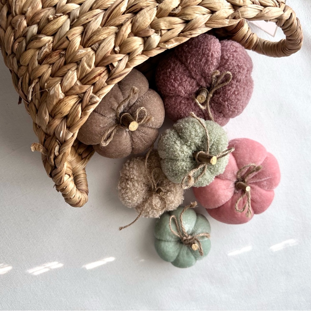 Decorative Fabric Pumpkins Set